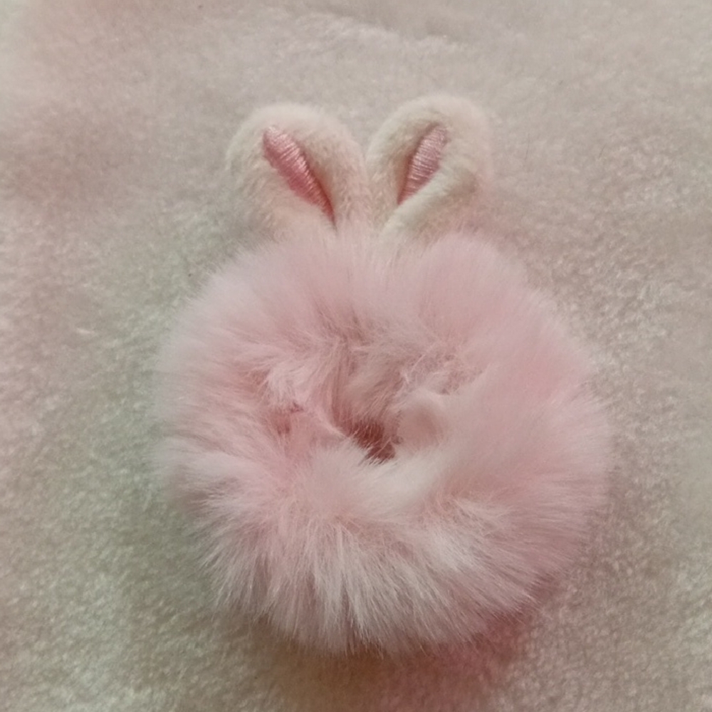 Pink Fluffy Bunny Ear Accessory